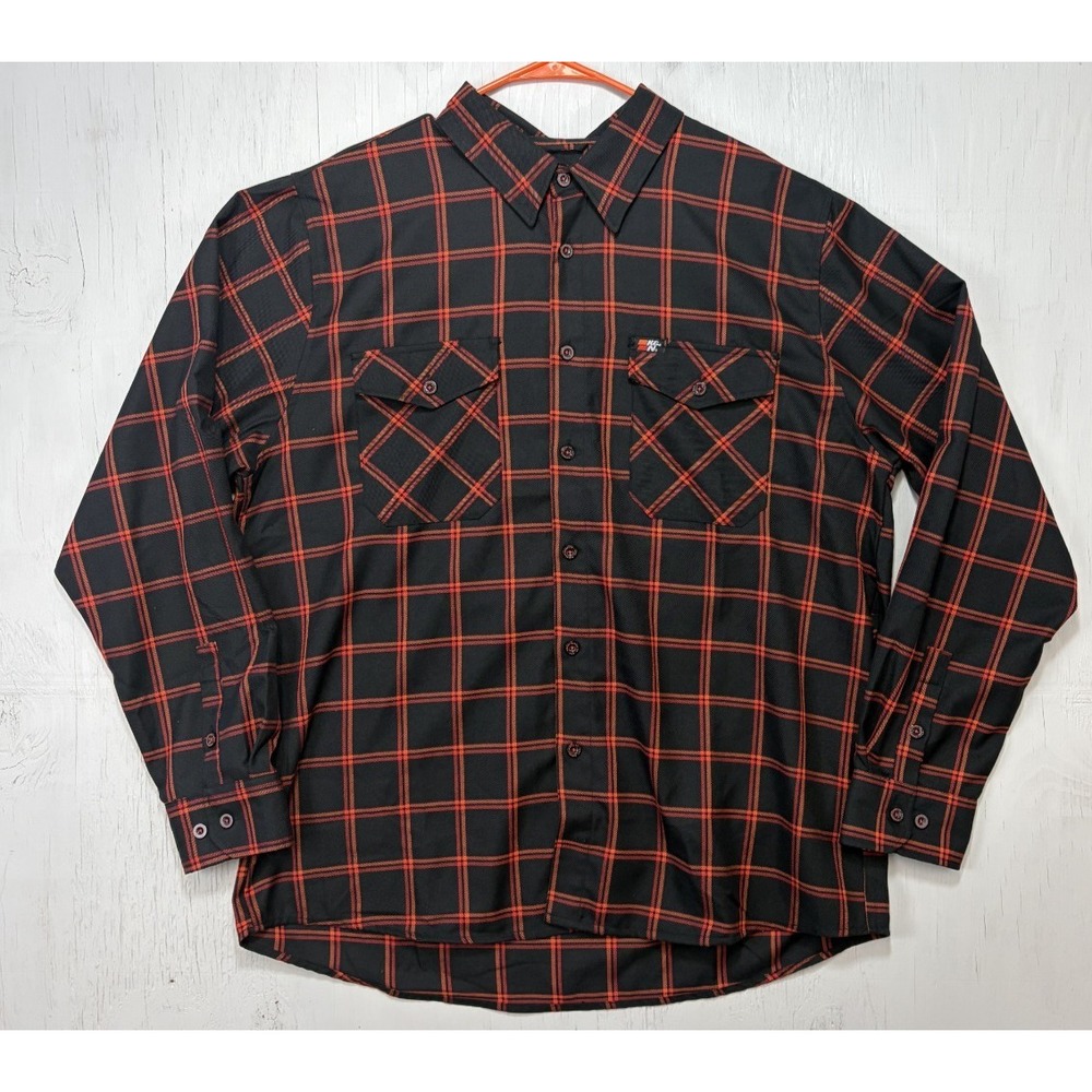 Dixxon "K & N" Flannel Mens Plaid Shirt Multicolor Plaid Button Down 2XL